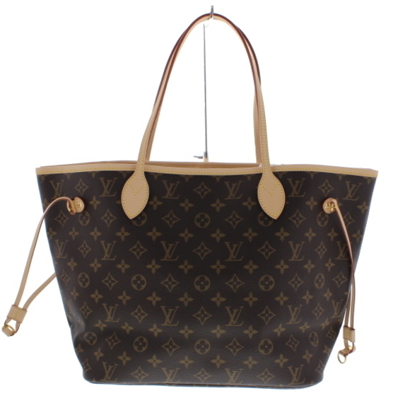 Louis Vuitton Neverfull MM Pouch Attached Beige Monogram Tote Bag - Picture 6 of 6